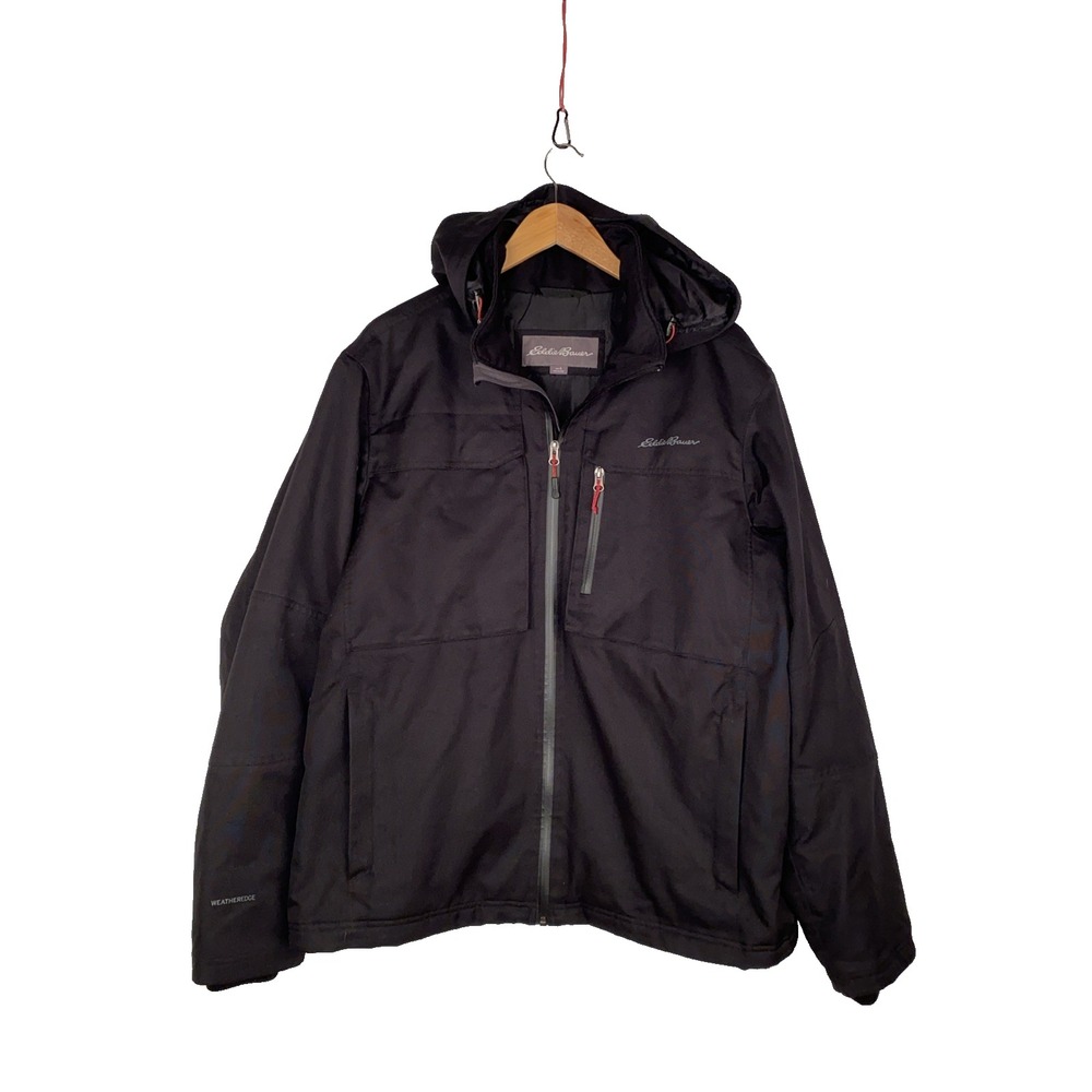 Eddie Bauer Jacket Men's Large Black Warm